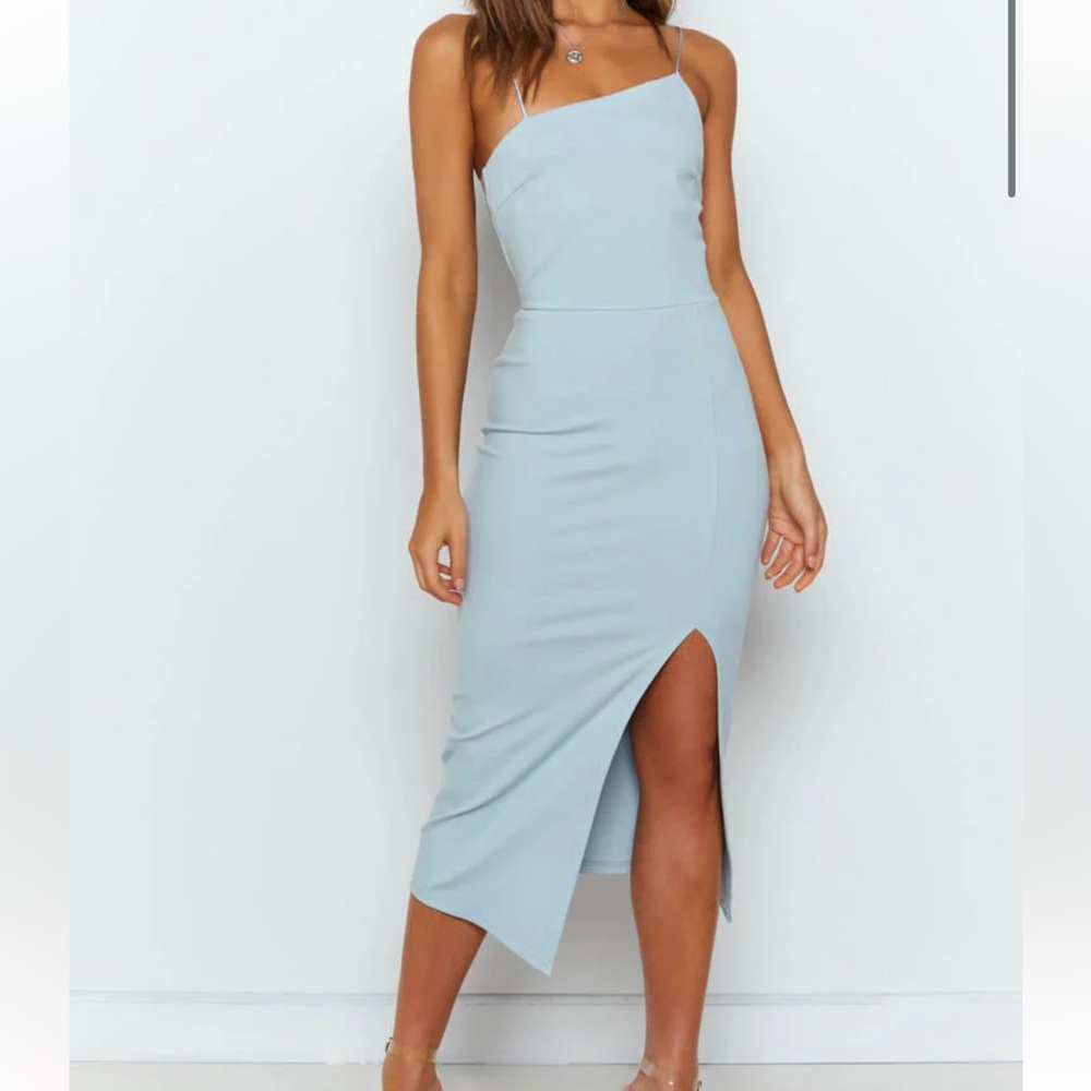 Cecilia Bodycon Midi Dress Blue